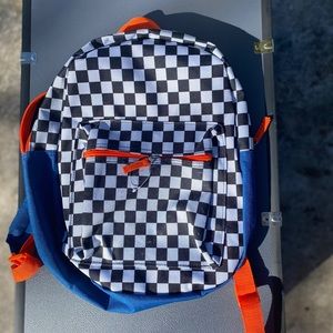 Tiny checkers bookbag .